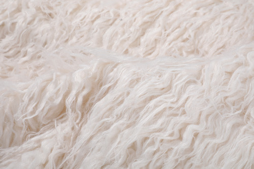 Fildişi Moğol Faux Kürk Kumaş Akrilik 150cm Polar