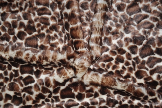 Eşsiz Moda% 100 Polyester Kumaş İçin 530gsm Leopar Baskı Polyester Kumaş