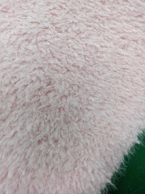 Yumuşak 150cm CW veya Düzenlenebilir Pembe kıvırcık moda örgü kumaş