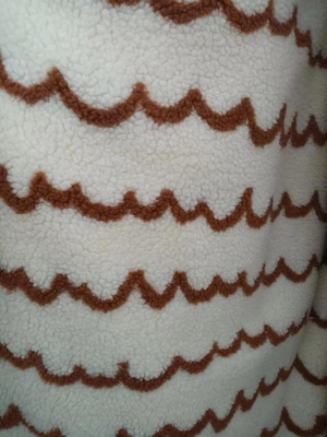 Jacquard 100% Polyester Sherpa Kumaş 150cm Düzenlenebilir 340GSM