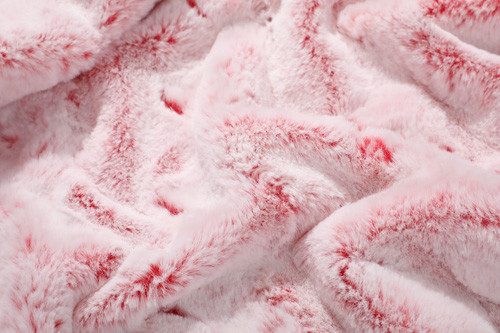Solid Kırmızı İmitasyon Tavşan Kürk Polyester Faux Bunny 150cm