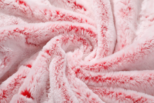 Solid Kırmızı İmitasyon Tavşan Kürk Polyester Faux Bunny 150cm