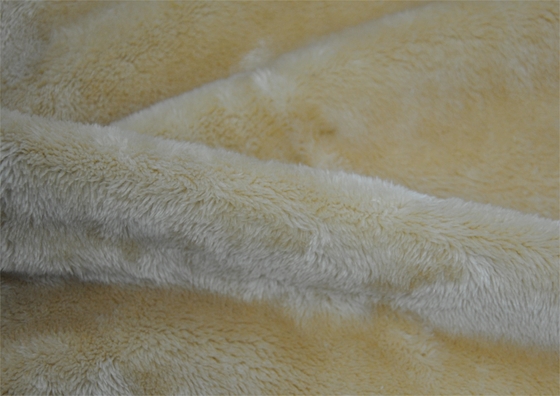 Fırçalanmış tavşan peluş katı PU bağlı kumaşlar