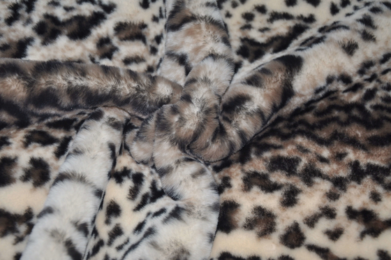 Genişlik 150CM %100 Polyester Leopar Baskılı Kumaş Nefes Alabilir 440gsm