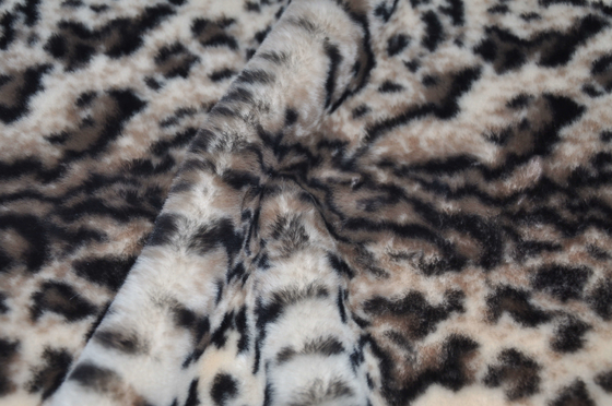 Genişlik 150CM %100 Polyester Leopar Baskılı Kumaş Nefes Alabilir 440gsm