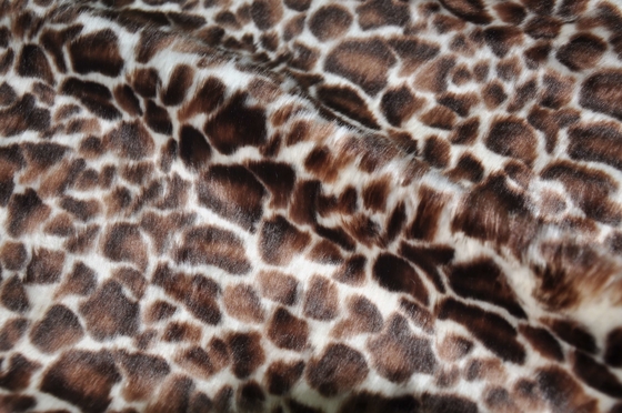 Eşsiz Moda% 100 Polyester Kumaş İçin 530gsm Leopar Baskı Polyester Kumaş
