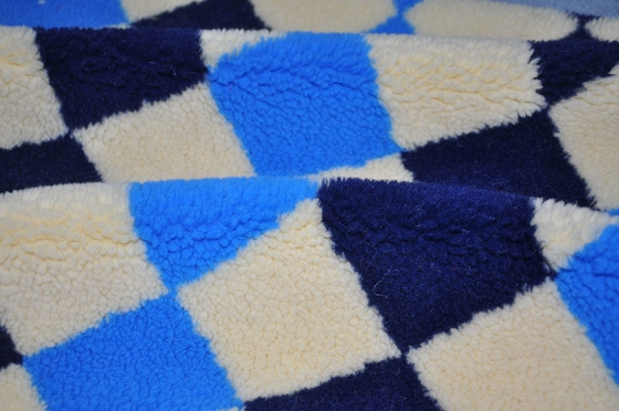 Jakarlı %100 Polyester Sherpa Kumaş Suni 150cm Ayarlanabilir 535gsm