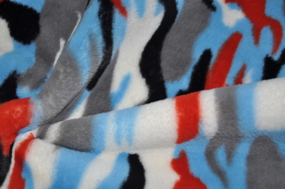 Baskılı İmitasyon Tavşan Kürk %100 Polyester 150cm CW Veya Ayarlanabilir