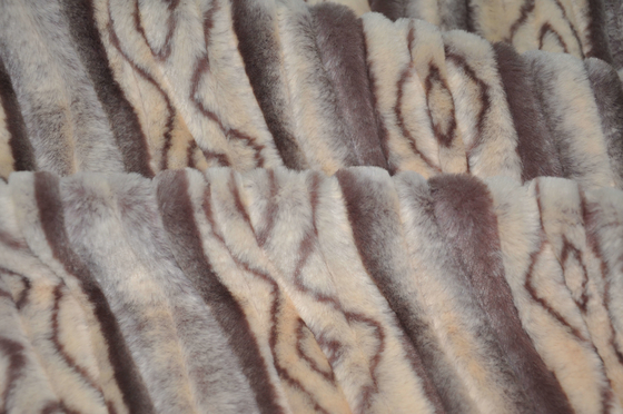 Baskılı İmitasyon Tavşan Kürk %100 Polyester 150cm CW Veya Ayarlanabilir