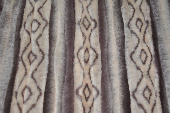 Baskılı İmitasyon Tavşan Kürk %100 Polyester 150cm CW Veya Ayarlanabilir