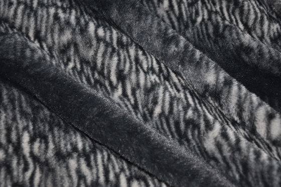 Baskılı İmitasyon Tavşan Kürk %100 Polyester 150cm CW Veya Ayarlanabilir