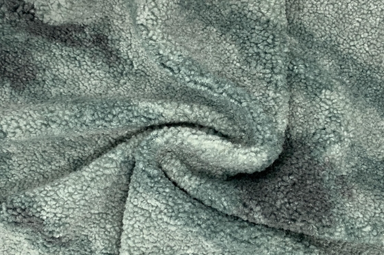Jakarlı Suni Sherpa Kumaş Kareli Polyester Kürk Desenli 460gsm