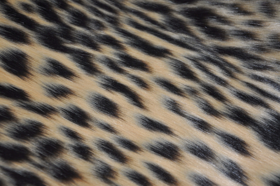 leopar desenli Karışık Jakarlı Uzun Tüylü Kürk Akrilik Sahte Vizon Kumaş