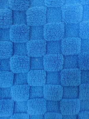 150cm-170cm Derin mavi iki taraflı geri dönüştürülmüş jacquard çizgili pamuk kadife