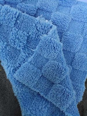 150cm-170cm Derin mavi iki taraflı geri dönüştürülmüş jacquard çizgili pamuk kadife